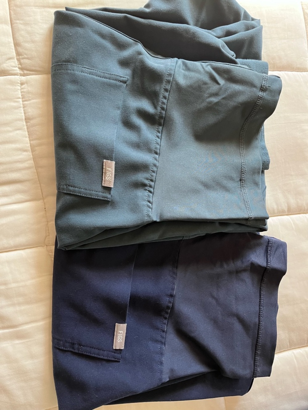 Maternity- 2 FIGS Scrub Pants in Dusty Blue and Classic Navy